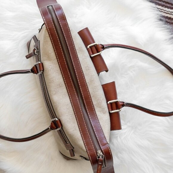 Dooney & Bourke Anniversary Signature Double Pocket Satchel Handbag - Picture 7 of 16